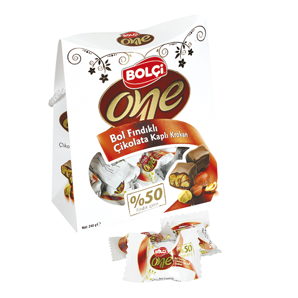 Bolçi One Milk Chocolate with Hazelnut 240 Gr Bolu Chocolate