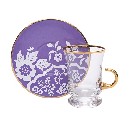 Decorium - Decorium Tea Set with Handles 12 Prc Lilac M01746