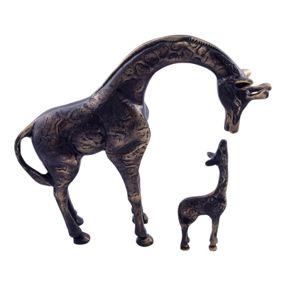 nusnus - Decorative Giraffe Trinket Set of 2 Bronze 20 cm / 12 cm