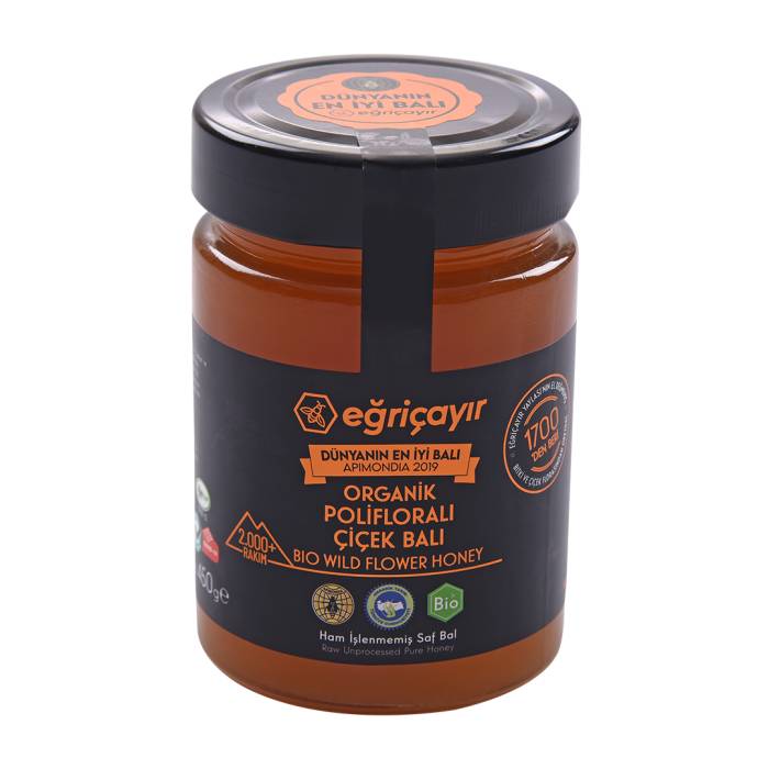 Eğriçayır Organic Polyfloral Honey 450 Gr