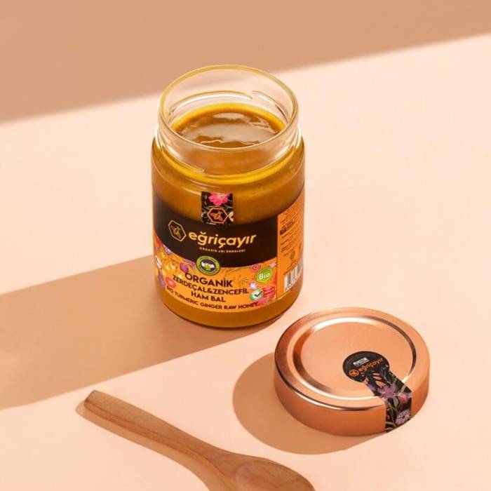 Eğriçayır Organic Turmeric Ginger Raw Honey 415 gr