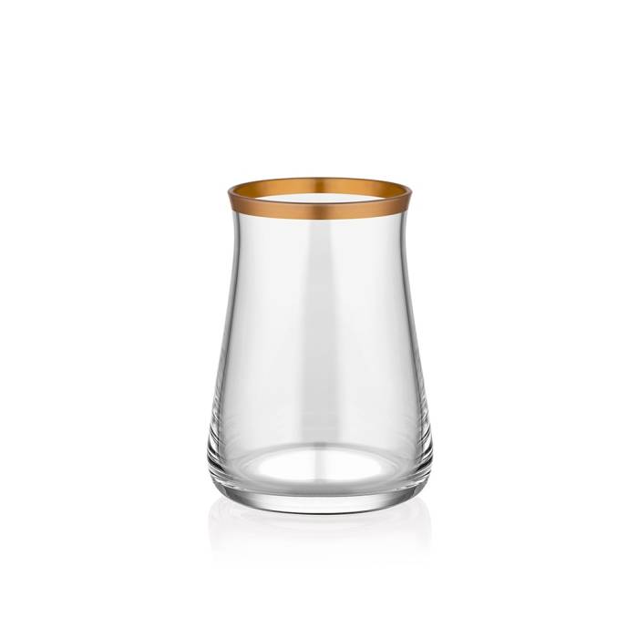 Glore Tarabya Matte Gold Tea Glass St. 6