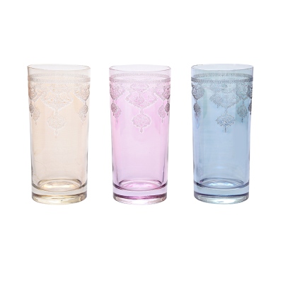 Liviano - Liviano Soft Drink Glass 6 Piece Harmony 3 Colour Asorti M00408-KS