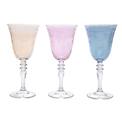 Liviano - Liviano Red Wine Glass 6 Piece Harmony 3 Colour Asorti M00897