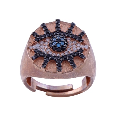 nusnus - Rose Gold Ring with Blue-Black Stone 5.1 Gr