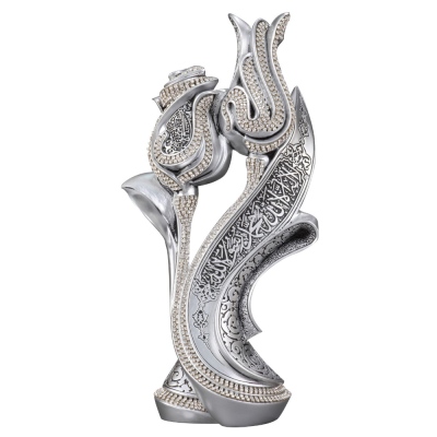 Nakkaş Boytu - Nakkas Tulip Rose Boytu (Medium Size | Silver)