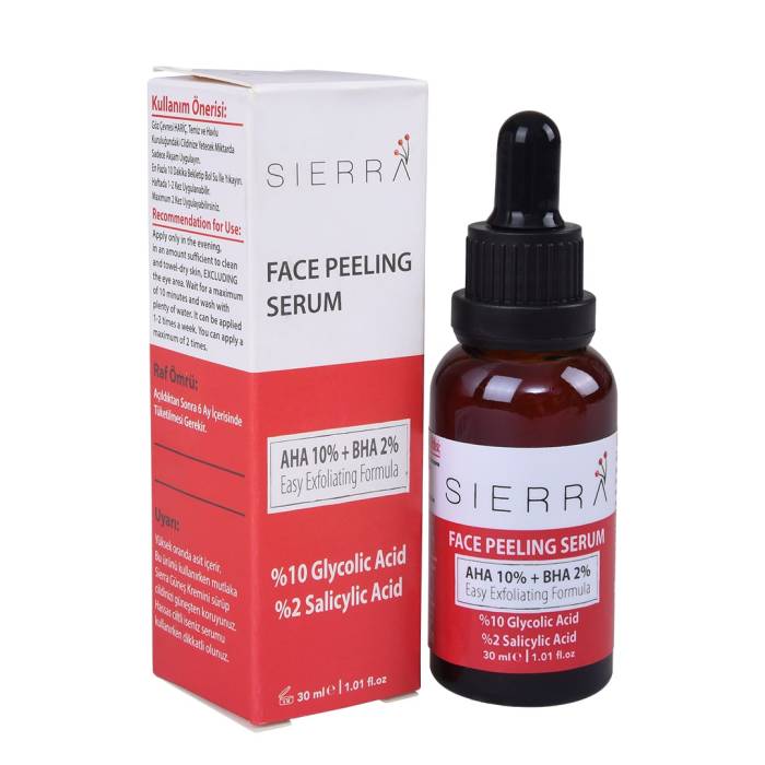 Sierra Cilt Yenileyici AHA-BHA Peeling Serum 30 ml (Akne ve Siyah Noktalar İçin)