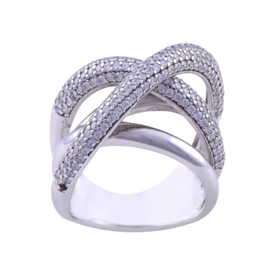 nusnus - Silver Ring with Inline Stone 9.5 Gr