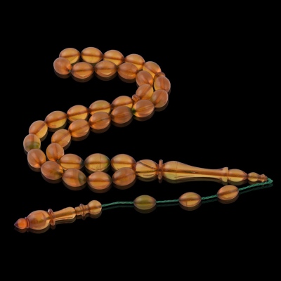 System Barley Slicing Squeezing Amber Rosary - Thumbnail